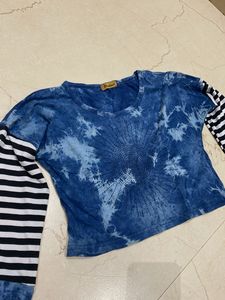 Blue Tie-Dye Dress
