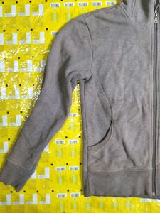 Gray Zip-Up Hoodie for boys and men.