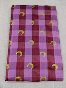 Pink Checked Saree