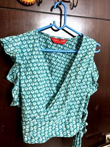 Floral Wrap Top