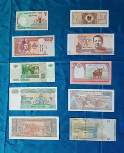 Currency Collection 10 Foreign Notes