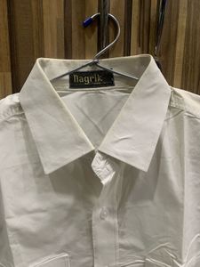 Nagrik Tailor Stitched White Shirt