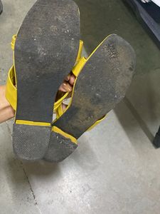 Yellow Gemique Knot Sandals