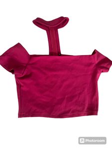Rose pink Choker Crop Top♥️