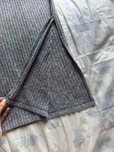 Gray Bodycon Midi Dress