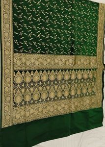 Elegant Green Banarsi silk
