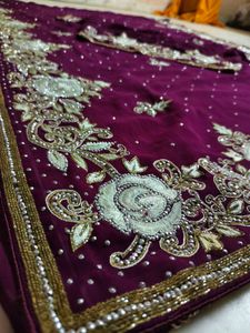 Purple Heavy 💜 Saree With Blouse ✨🔥🫰
