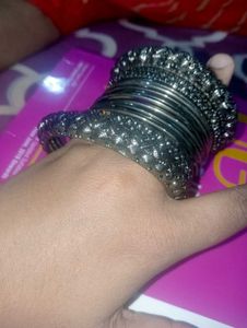 Oxidised Black Metal Bangles
