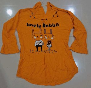 Cute Rabbit Print Top