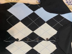 cottagecore argyle knit cardigan