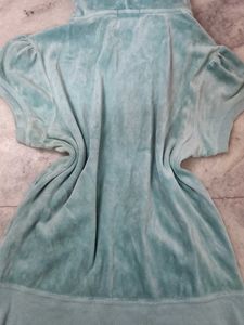 Authentic Juicy Couture Velour Coral Blue Hoodie