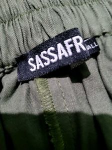 Olive Green Wide-Leg Pants