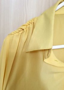 Yellow Sheer Button-Down Never Used