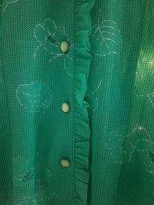 299 Rs | Green Top With Pretty Frills