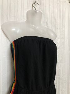 Garage Black Strapless Jumpsuit