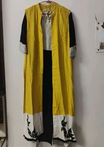 Stylish Kurta Set & Yellow Shrug