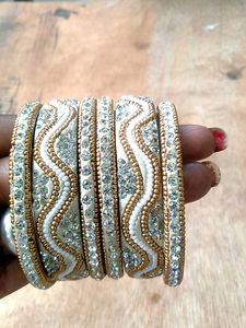 White Stone Bangle
