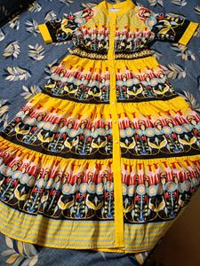 VIBRANT PATTERNED MIDI DRESS