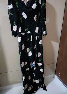 European Style Floral Long Dress