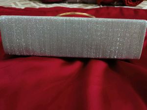 Sparkling Silver Clutch
