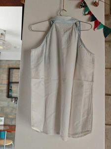 NUON Halter Neck Cotton Top With Ombre Dyeing