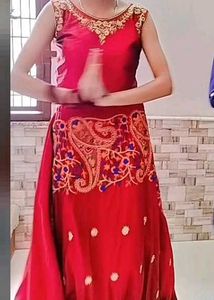 Red Embroidered Lehenga Set