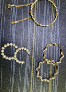 Pearl & Gold Jewelry Set