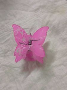 Pink Butterfly Hair Clip