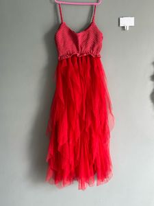 Red Tulle Party Dress