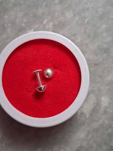 Silver Ball Stud Earrings