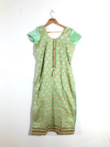 Sea Green Printed Kurta Set(Women’s)