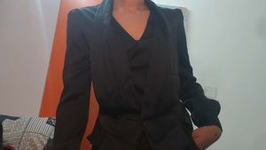 Black waist coat shirt