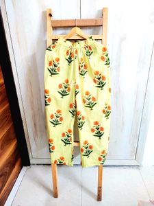 Printed Cotton Plazzo Waist Size-26-28