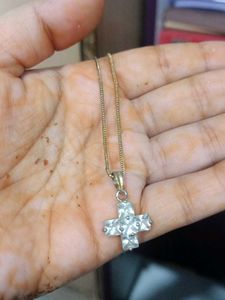 Cross Pendant Chain &amp; Gold Silver Necklace + 🆓Bie