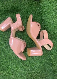 Pink Heels With Bow Detailing