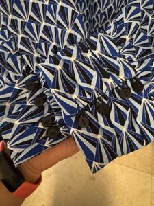 Blue Patterned Dress