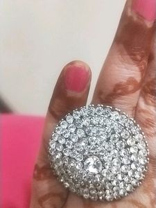 Combo Of Cocktail AD Ring And Saree Pin