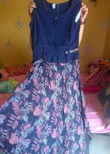 Blue Western Dress