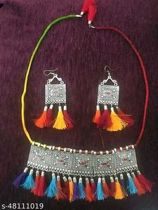 Stylish Silver-Tone Necklace Set