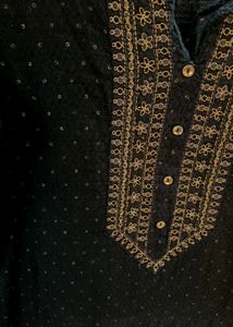 Embroidered Black Kurti