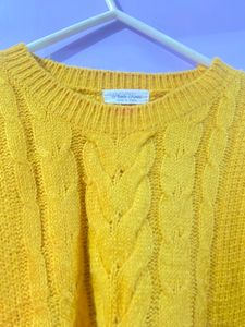 branded yellow woolen top for women
