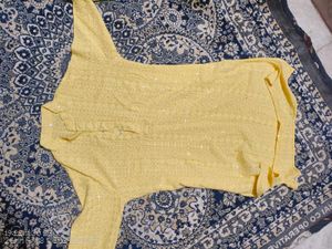 Yellow Embroidered Kurta