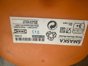 Ikea Smaska Lunch Box - Orange And Black