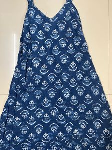 Indigo Strap  Floral Sundress