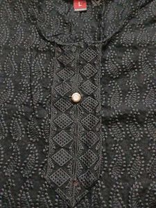 Black Paisley Print Top