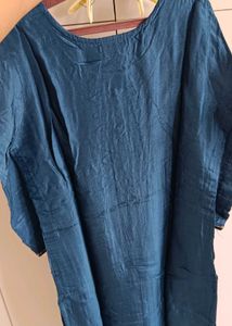 Dark Blue 💙 Embroidered Kurti
