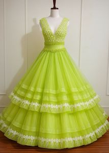 Lime green gown