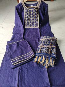 Embroidery kurti sarara duptta