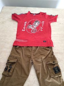 Boy's Fun Graphic Tee & Cargo Pants