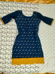 Navy Blue And Mustard Yellow Suit Set